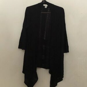 CJ Banks Sweater Cardigan Women’s Black Size 1X‎